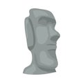 moai face statue