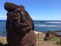 Moai in Hanga Roa