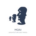 Moai icon. Trendy flat vector Moai icon on white background from