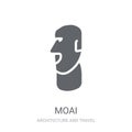 Moai icon. Trendy Moai logo concept on white background from Arc