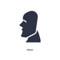 moai icon on white background. Simple element illustration from stone age concept