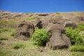 Moai not open to the public on Easter Island Royalty Free Stock Photo