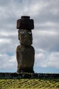 Moai Statue with Clearly Visible Eyes