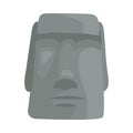 moai statue illustration from chile