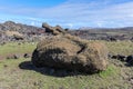 Moai statue ruins, Easter Island, Chile