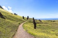 Moai Statues in Easter Island, Chile