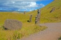 Moai Stone Statues at Rapa Nui - Easter Island