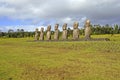 Moai Stone Statues at Rapa Nui - Easter Island