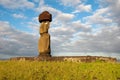 Moai in Tahai, Easter island (Chile) Royalty Free Stock Photo