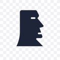 Moai transparent icon. Moai symbol design from Architecture coll