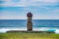 moais in Tahai at sunset, Rapa Nui, Easter Island