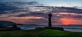 moais in Tahai at sunset, Rapa Nui, Easter Island