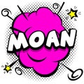 moan Comic bright template with speech bubbles on colorful frames Royalty Free Stock Photo