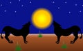 Moaning wolves Royalty Free Stock Photo