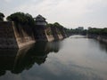 Moat around castle in Osaka Royalty Free Stock Photo