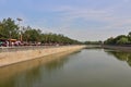 The moat around the Forbidden City