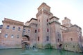 Moat and Castello Estense in Ferrara, Royalty Free Stock Photo