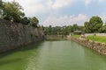 Moat and inner walls of the Nijo Castle in Kyoto Royalty Free Stock Photo