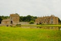 Moat and manor house in the Medieval castle Royalty Free Stock Photo