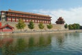 Moat & turret, forbidden city Royalty Free Stock Photo