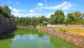 Moat of world heritage site Nijo castle in Kyoto, Japan Royalty Free Stock Photo