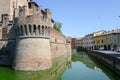 The moated castle of Rocco Santivale at Fontanellato near Parma Royalty Free Stock Photo