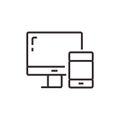 Mobil and Interface Vector Icon, Pixel perfect Eps10. Office Symbol