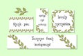 Foliage set with business cards and templates design Royalty Free Stock Photo