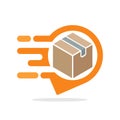 Vector illustration icons with the concept of informative & responsive service for accessing package tracking service information