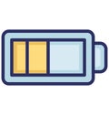 Battery Isolated Vector icon that can easily modify or edit Royalty Free Stock Photo