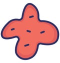 Bacteria Isolated Vector icon that can easily modify or edit Royalty Free Stock Photo