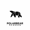 Walking bear mosaic logo icon designs vector simple illustration Royalty Free Stock Photo