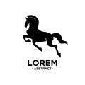 Jumping Horse animal black logo icon design vector illustration Royalty Free Stock Photo