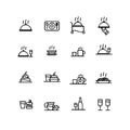 Food icon set collection food dish restaurant icon design vector illustration Royalty Free Stock Photo