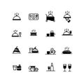 Food icon set collection food dish restaurant icon design vector illustration Royalty Free Stock Photo