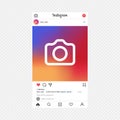 Instagram app. Photo frame vector for application. Social Media concept and interface