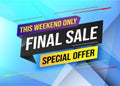 Special offer final sale tag. Banner design template for marketing. Special offer promotion or retail. background banner modern gr Royalty Free Stock Photo