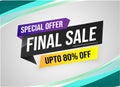 Special offer final sale tag. Banner design template for marketing. Special offer promotion or retail. background banner modern gr Royalty Free Stock Photo