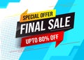 Special offer final sale tag. Banner design template for marketing. Special offer promotion or retail. background banner modern gr Royalty Free Stock Photo