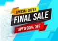 Special offer final sale tag. Banner design template for marketing. Special offer promotion or retail. background banner modern gr Royalty Free Stock Photo