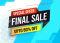 Special offer final sale tag. Banner design template for marketing. Special offer promotion or retail. background banner modern gr Royalty Free Stock Photo