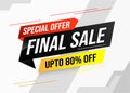 Special offer final sale tag. Banner design template for marketing. Special offer promotion or retail. background banner modern gr Royalty Free Stock Photo