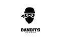 Bandits head face simple luxury logo icon design vector isolated background