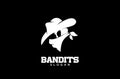 Bandits sheriff cowboy head face simple luxury logo icon design vector isolated background