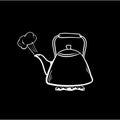 Teapot doodle icon vector drawing