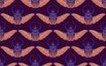 Seamless pattern with goliath beetle. Vector Royalty Free Stock Photo