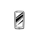Mobile doodle icon vector art