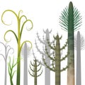 Prehistoric Plants Set With Prehistoric Plants Royalty Free Stock Photo