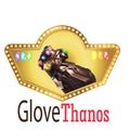 The elegant Thanos hand logo vector