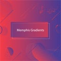 MobileRed-blue Banner in Memphis style. Abstract geometric shapes composition. Use for poster, invitation